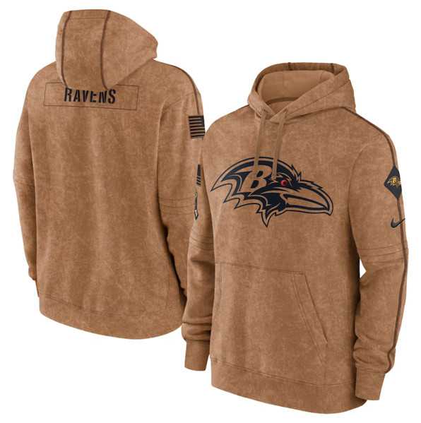 Men's Baltimore Ravens 2023 Brown Salute to Service Pullover Hoodie,We sell and wholesale Men's Baltimore Ravens 2023 Brown Salute to Service Pullover Hoodie on line form chian!